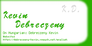 kevin debreczeny business card
